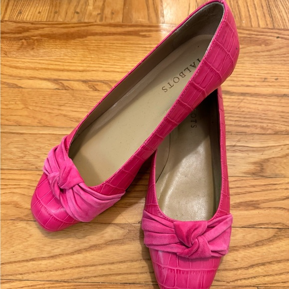 Talbots Pink Croc Flats EUC Sz 8 - Picture 6 of 7